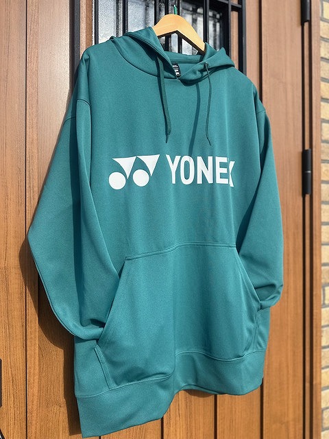 YONEX　frattoロゴ入り　ユニパーカー（ビックシルエット）　ディープグリーン　31061