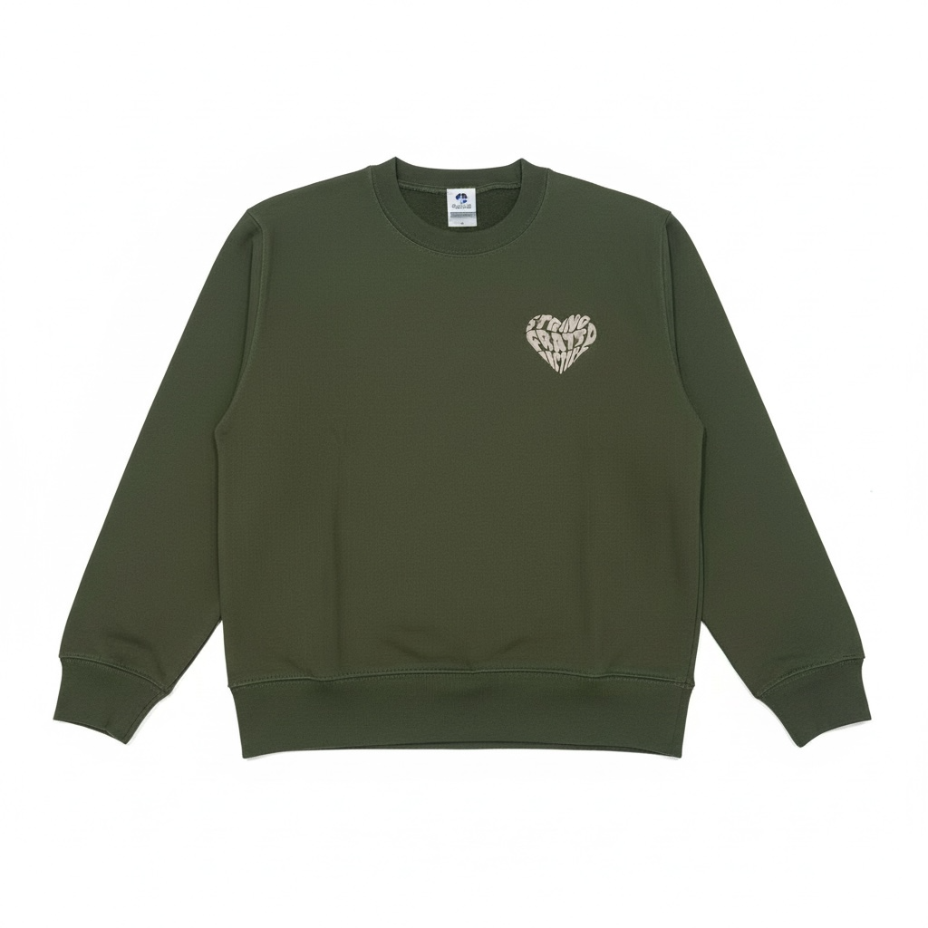 fratto　ハート　パイルトレーナー　　カーキ