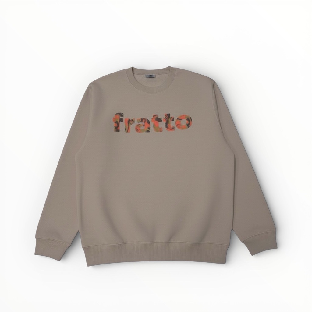 frattoオリジナル 　 マーブルトレ－ナ－　　 ベージュ×オレンジ