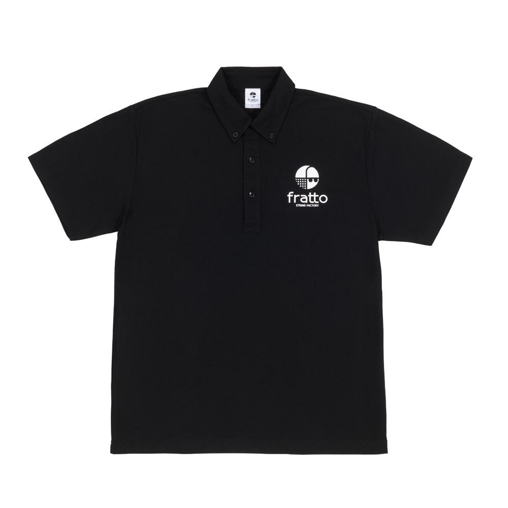 frattoオリジナル　 　ﾎﾞﾀﾝﾀﾞｳﾝﾎﾟﾛｼｬﾂ　(ポケットなし）　　ブラック