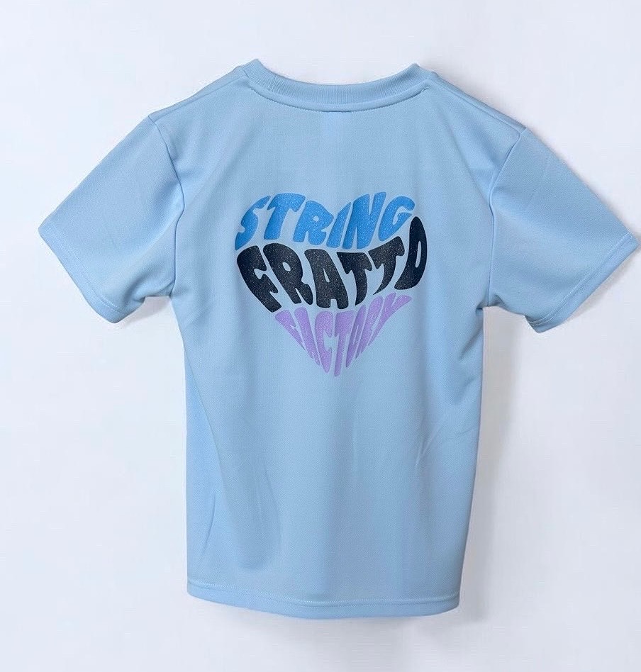 ＝ジュニア＝　frattoオリジナル　　Tシャツ　ハート　ライトブルー
