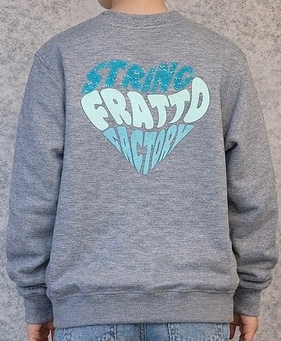 ＝ジュニア＝　frattoオリジナル　　パイルスウェット　　ハート　グレー　ラメ入り