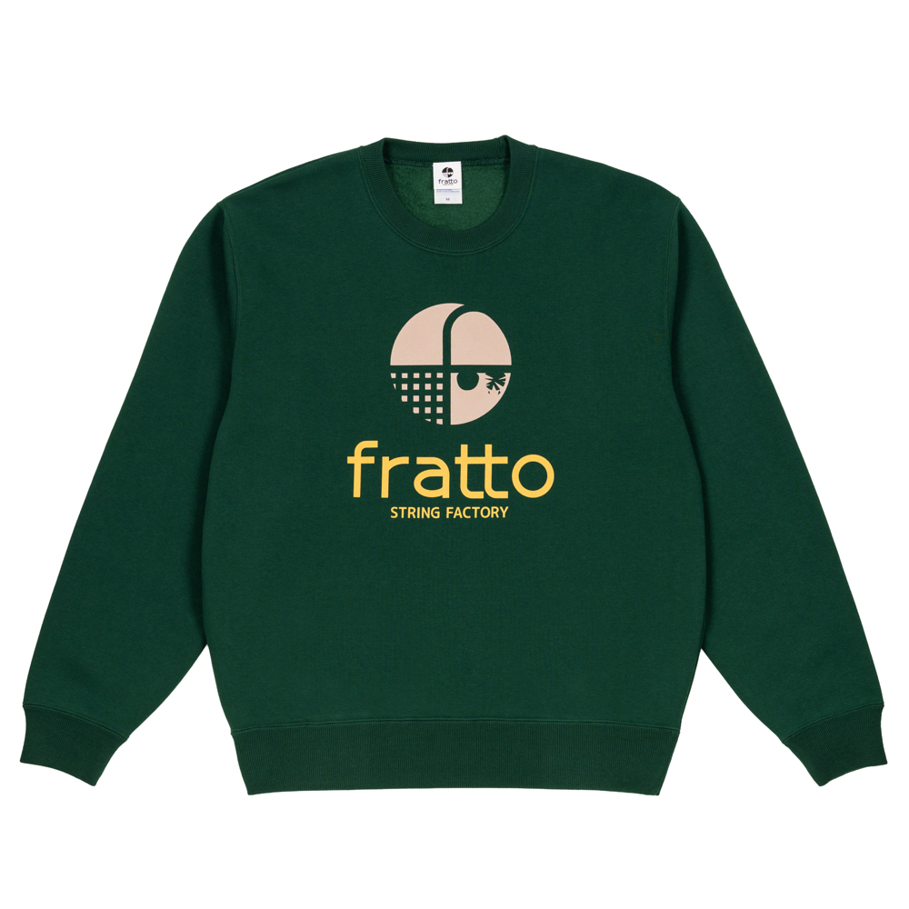 frattoオリジナル　 　ｸﾗｯｼｭ裏起毛ﾄﾚｰﾅｰ　　グリーン×モカ