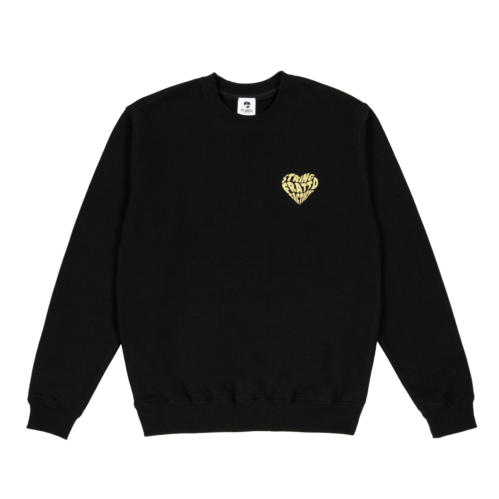 ＝ジュニア＝　frattoオリジナル　　パイルスウェット　　ハート　ブラック×ゴールド