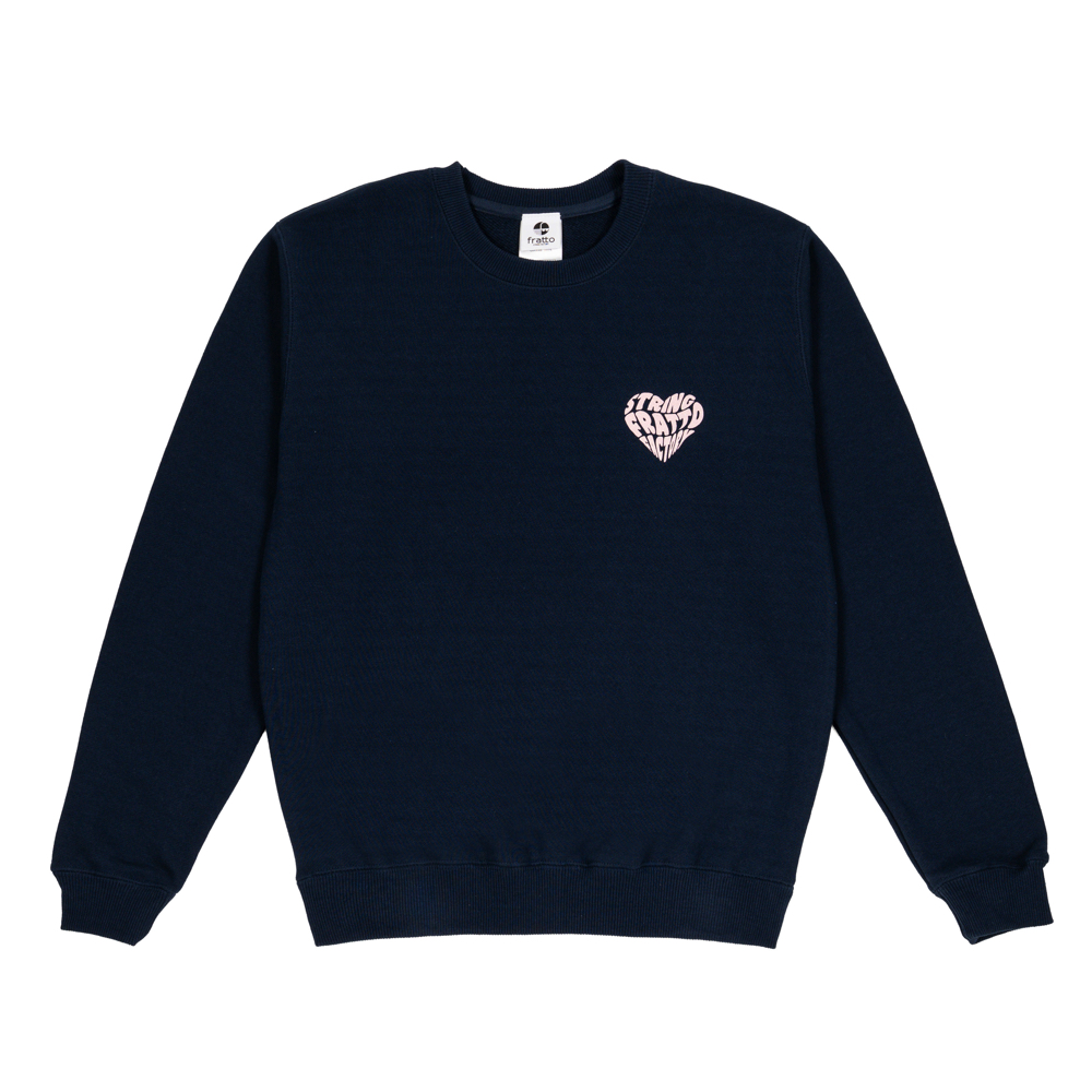 ＝ジュニア＝　frattoオリジナル　　パイルスウェット　　ハート　ネイビー　ラメ入り