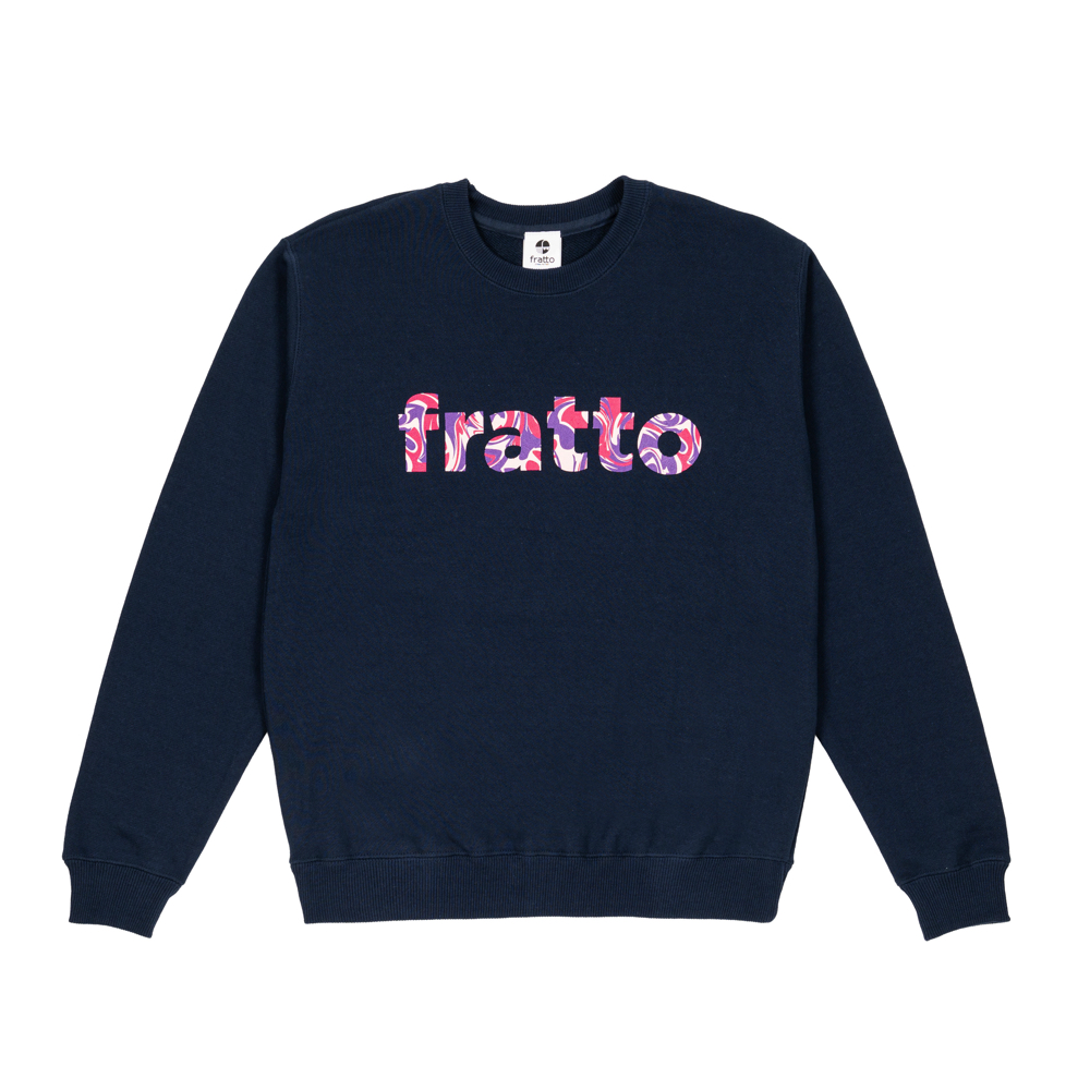 ＝ジュニア＝　frattoオリジナル　　パイルスウェット　　マーブル　ネイビー