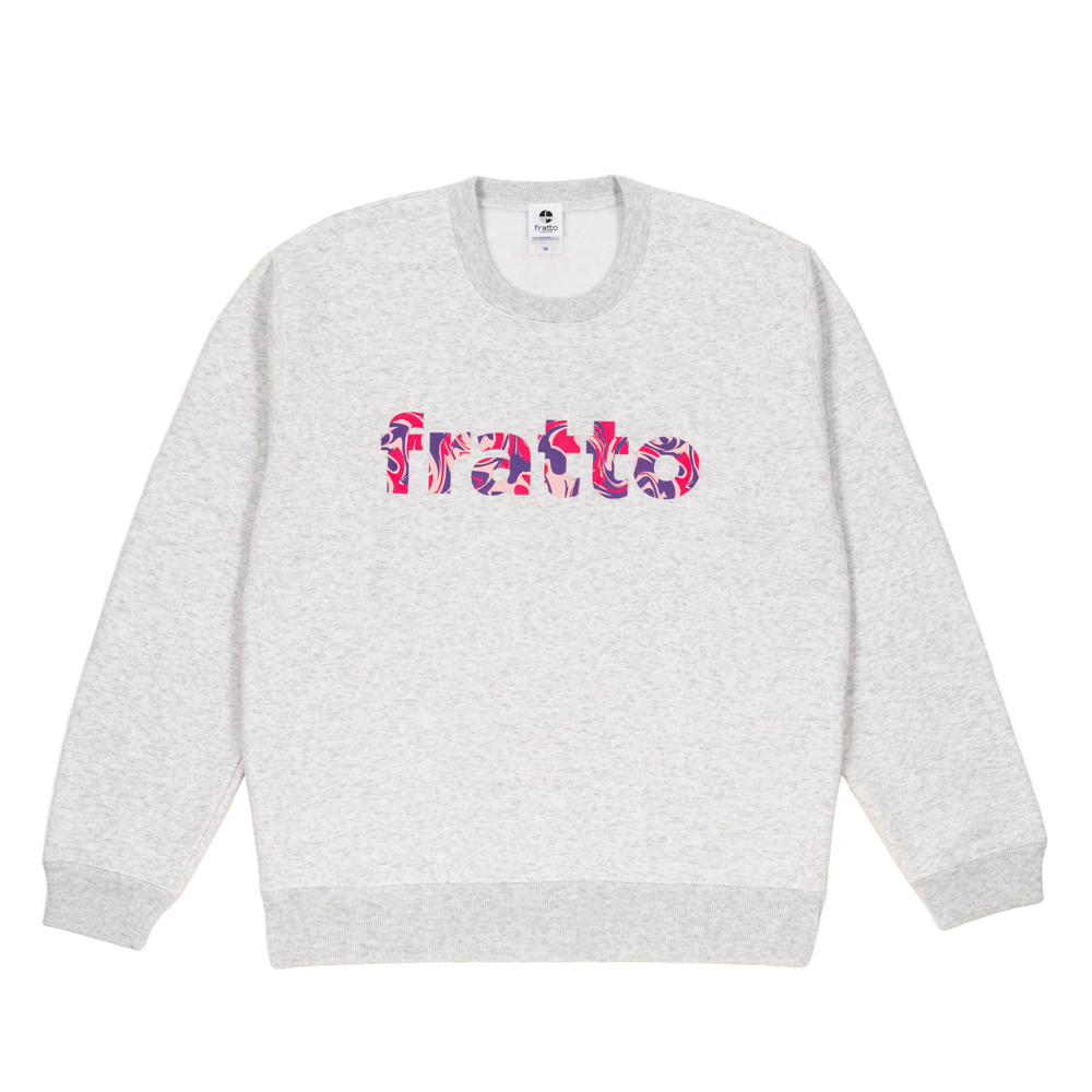 frattoオリジナル 　 マーブルトレ－ナ－　　 アッシュグレー×ピンク