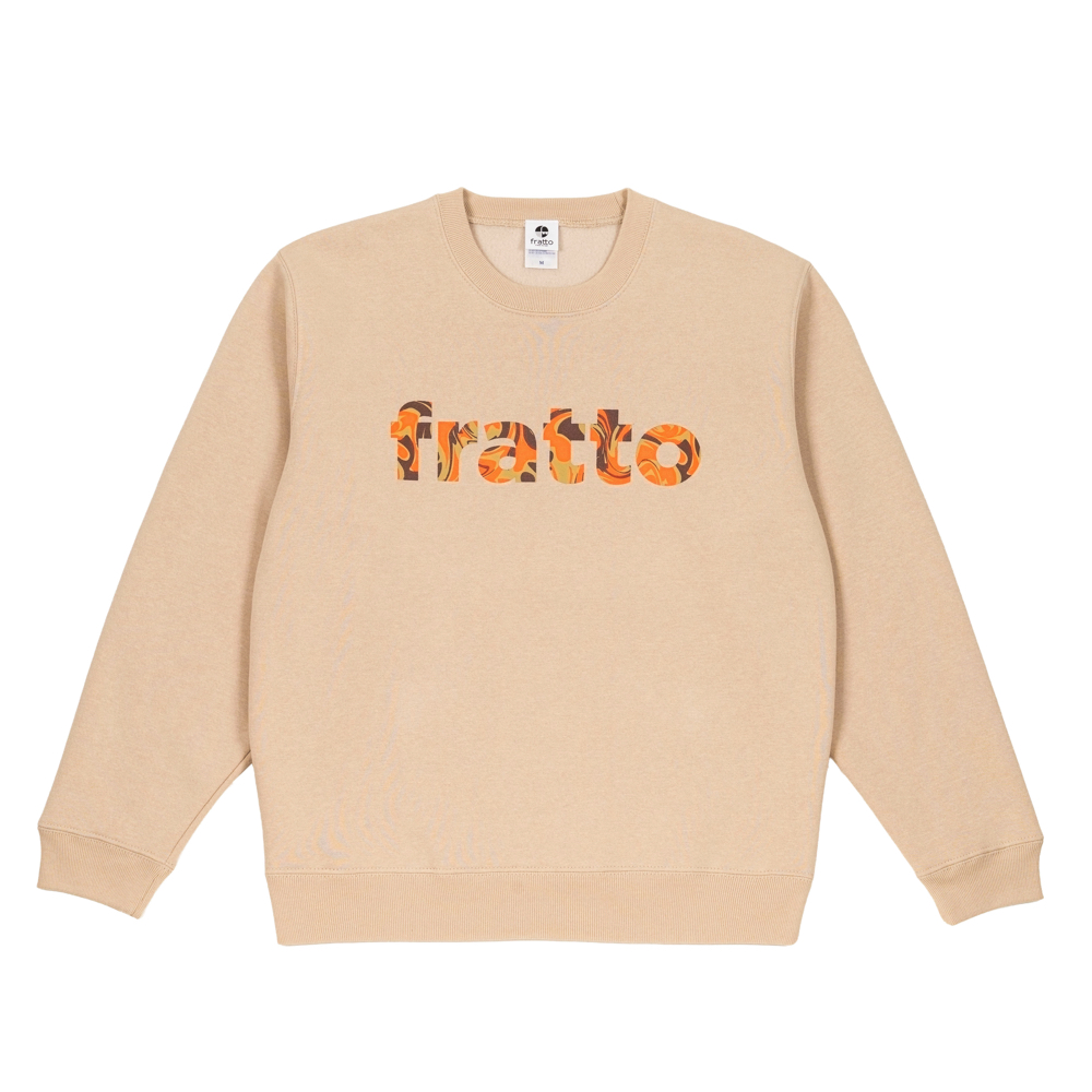 frattoオリジナル 　 マーブルトレ－ナ－　　 ベージュ×オレンジ