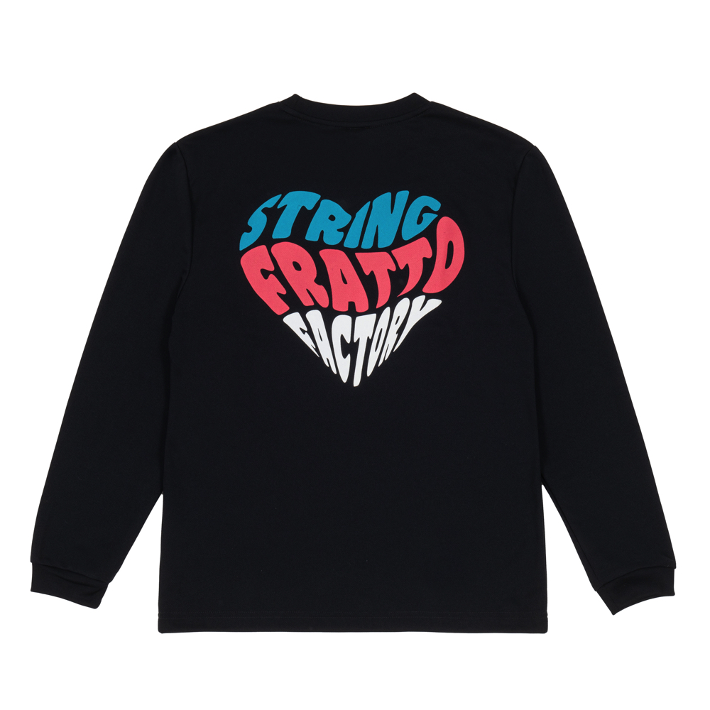frattoオリジナル　　ロングTシャツ　ハート　ブラック