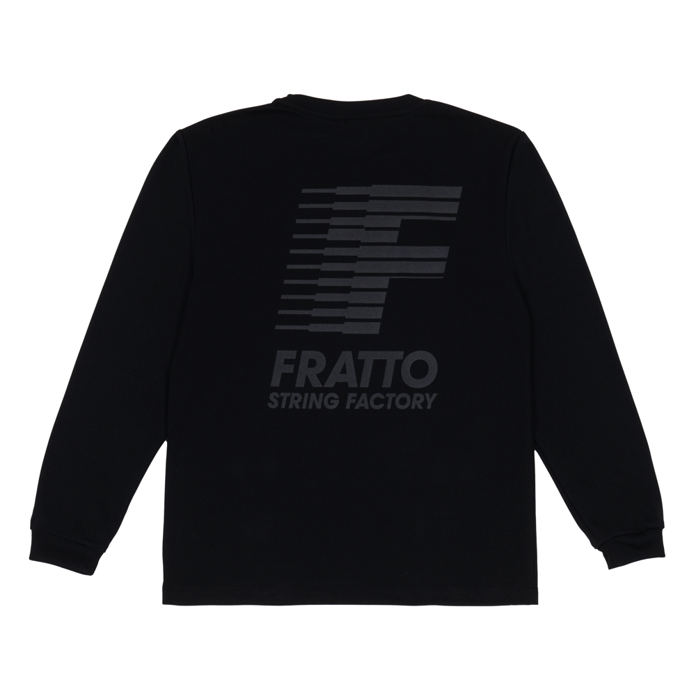 frattoオリジナル　　ロングTシャツ　　　ムービング　ブラックｘグレー