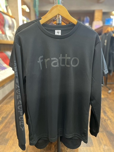 frattoオリジナル　ロングTシャツ ロゴ　ブラックｘダークグレー