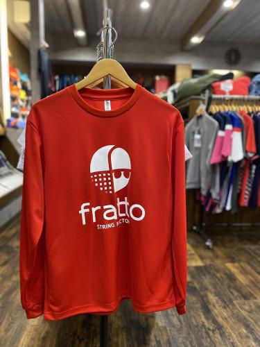 frattoオリジナル　　　ロングTシャツ　マーク　　　レッドxホワイト