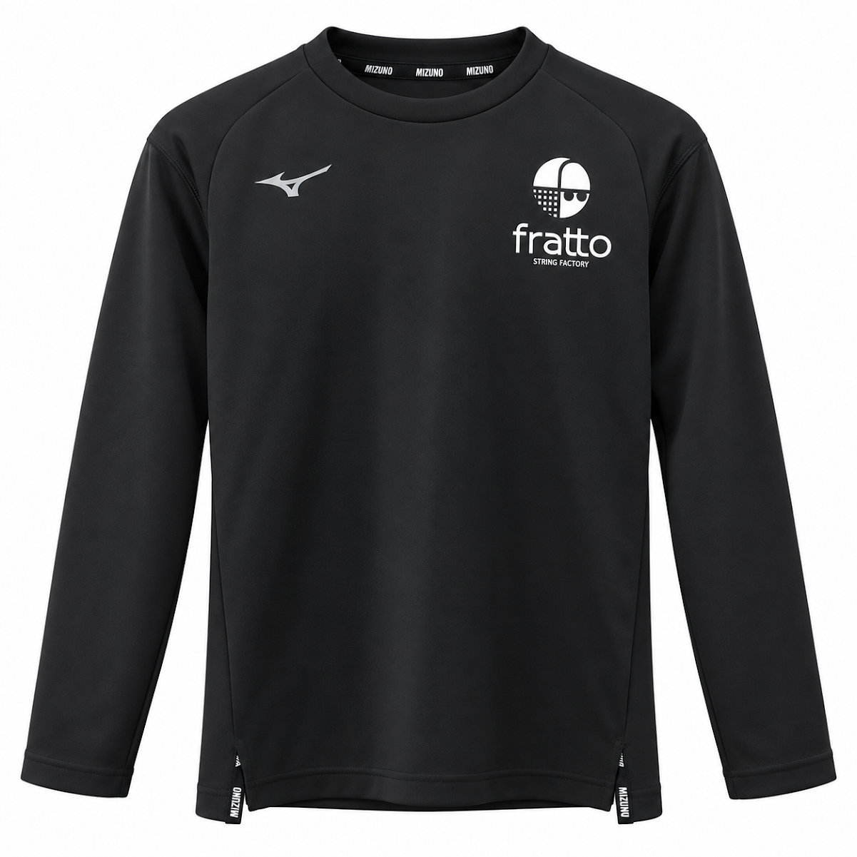 MIZUNO　frattoロゴ入り  ソフトニットシャツ　ブラック