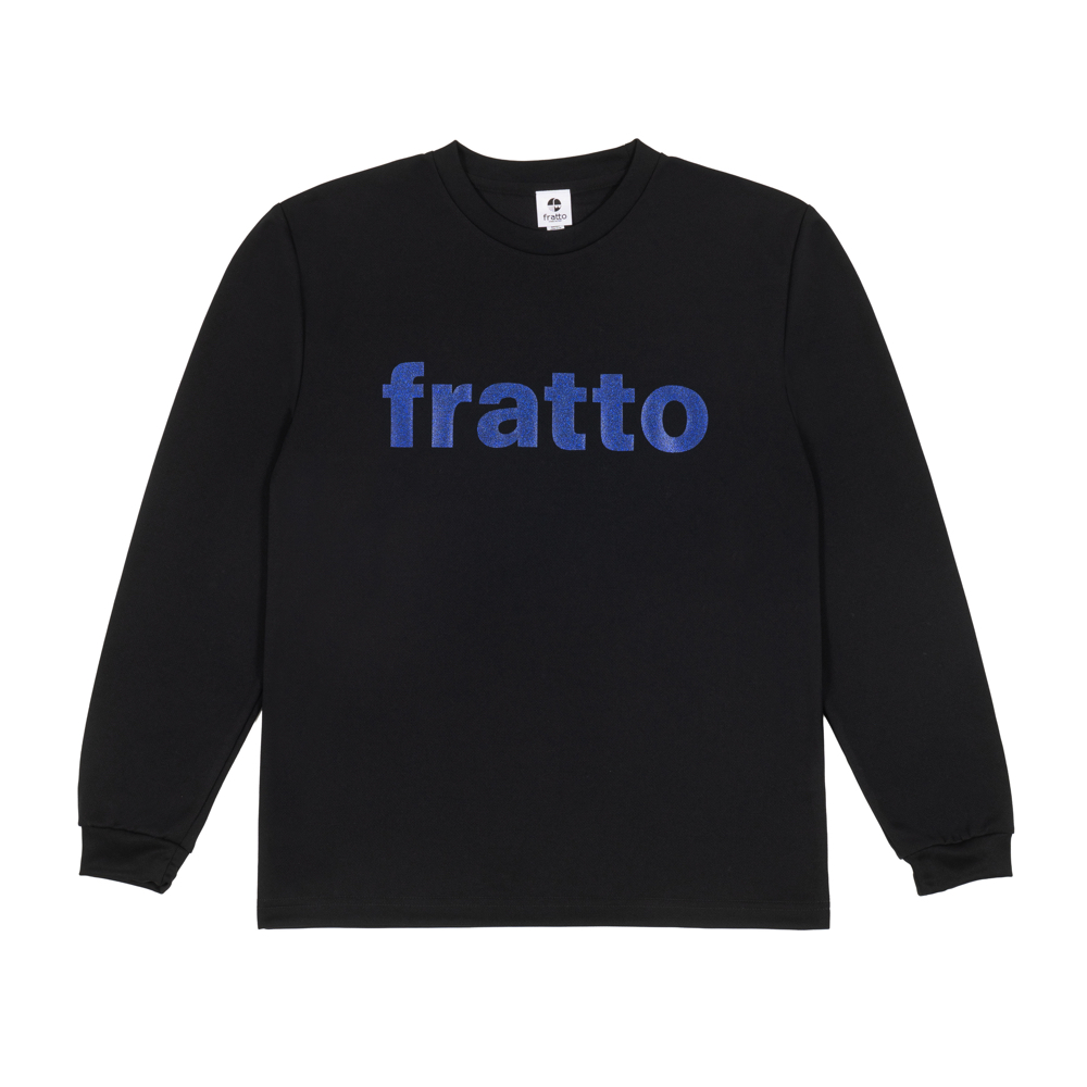 frattoオリジナル　　ロングTシャツ　　　ロゴ　ラメVer.　　　　　　　　ブラック×ナイトブルー
