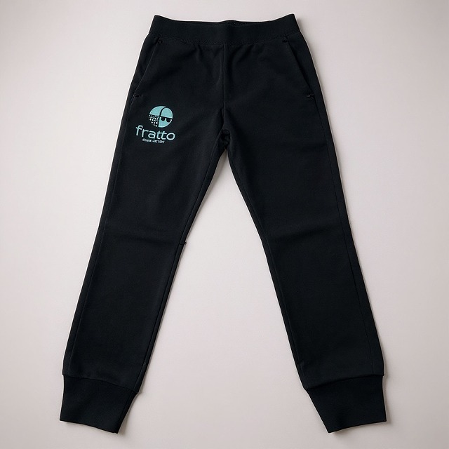 ＝ジュニア＝　frattoオリジナル　　7.7ドライパンツ　　ブラックxエメラルド