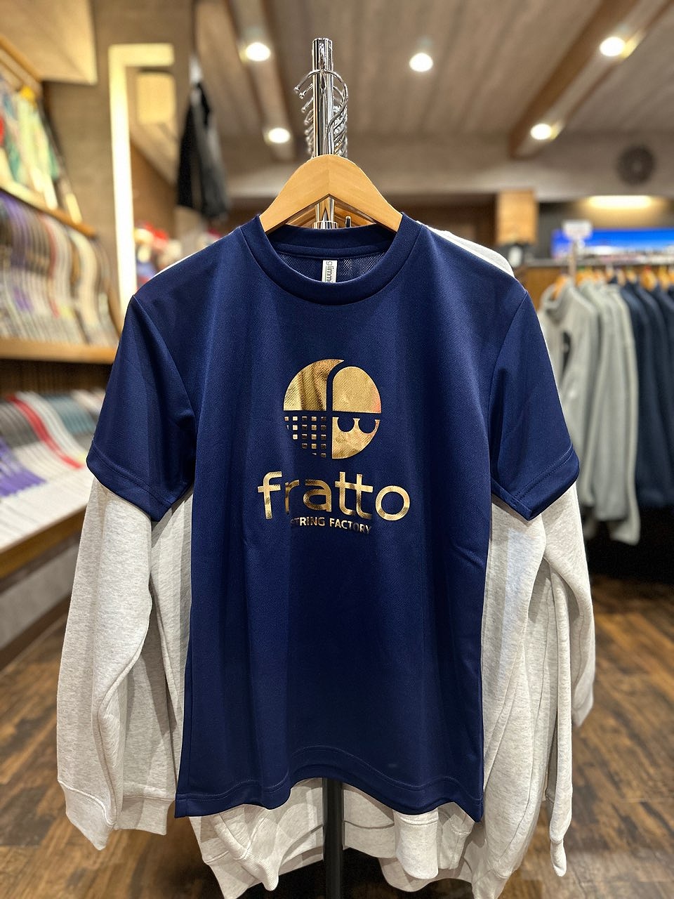 frattoオリジナル　　金箔Tシャツ　　　　ネイビー