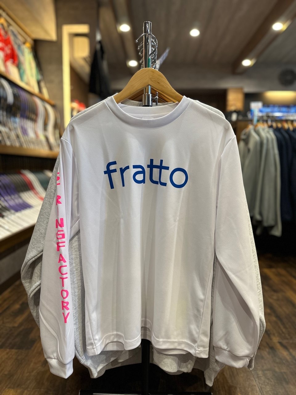 frattoオリジナル　　3色ロングTシャツ　　ホワイト