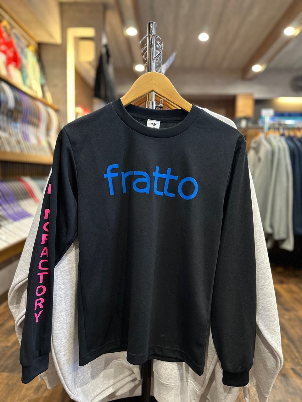 frattoオリジナル　　3色ロングTシャツ　　ブラック