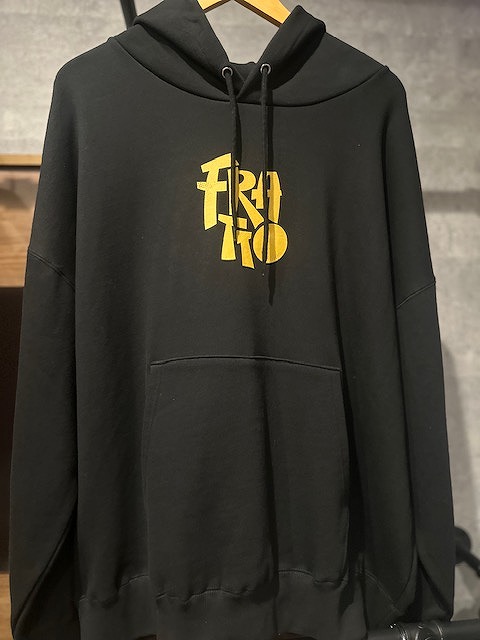 frattoオリジナル 　80's  Three fratto　パイルパーカー（ビッグシルエット）　ブラック