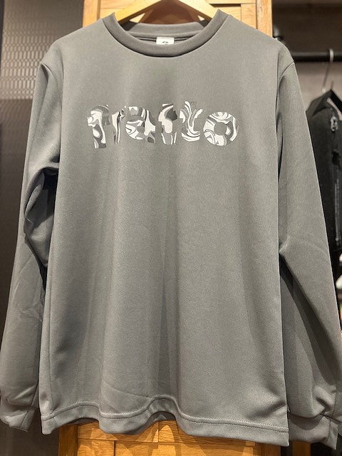 frattoオリジナル　　ロングTシャツ　　　BIGロゴ　　ダークグレーｘマーブルグレー