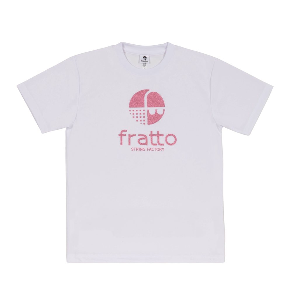 ＝ジュニア＝　frattoオリジナル　　Tシャツ　マーク　ラメVer.　　ホワイトｘピンク