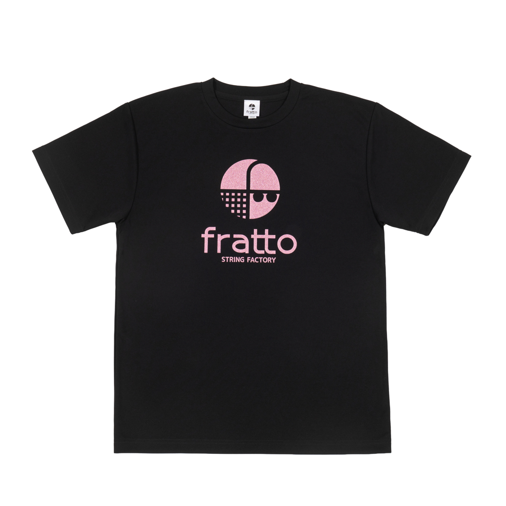 ＝ジュニア＝　frattoオリジナル　　Tシャツ　マーク　ラメVer.　　ブラック×ピンク