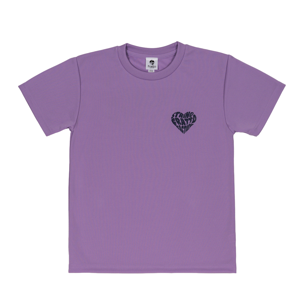 ＝ジュニア＝　frattoオリジナル　　Tシャツ　ハート　ラベンダー　ラメ入り〈オンラインショップ限定カラー〉