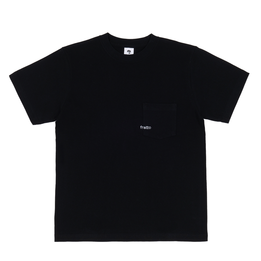 frattoオリジナル　　ポケットロゴTシャツ　ブラック×ホワイト