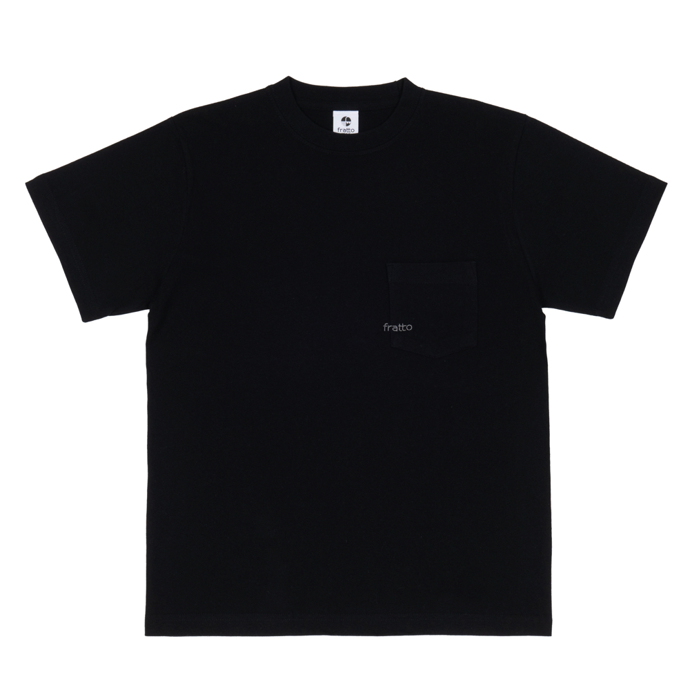 frattoオリジナル　　ポケットロゴTシャツ　ブラック×グレー