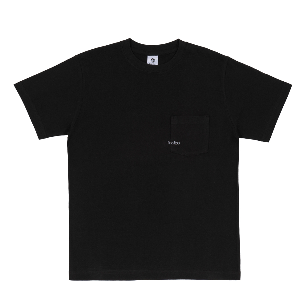 frattoオリジナル　　ポケットロゴTシャツ　ダークグレーｘホワイト