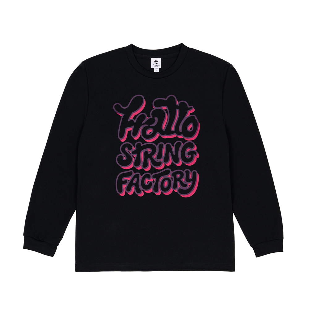 frattoオリジナル　　フリップfrattoロングTシャツ　　ブラック