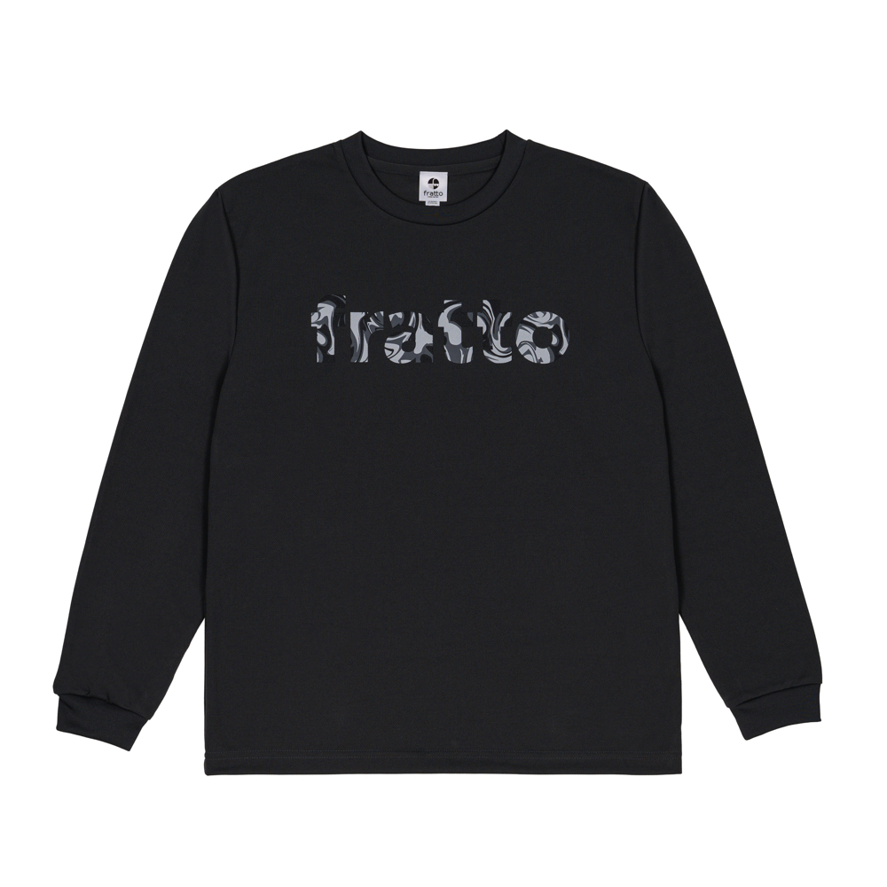 frattoオリジナル　　ロングTシャツ　　　BIGロゴ　　ダークグレーｘマーブルグレー