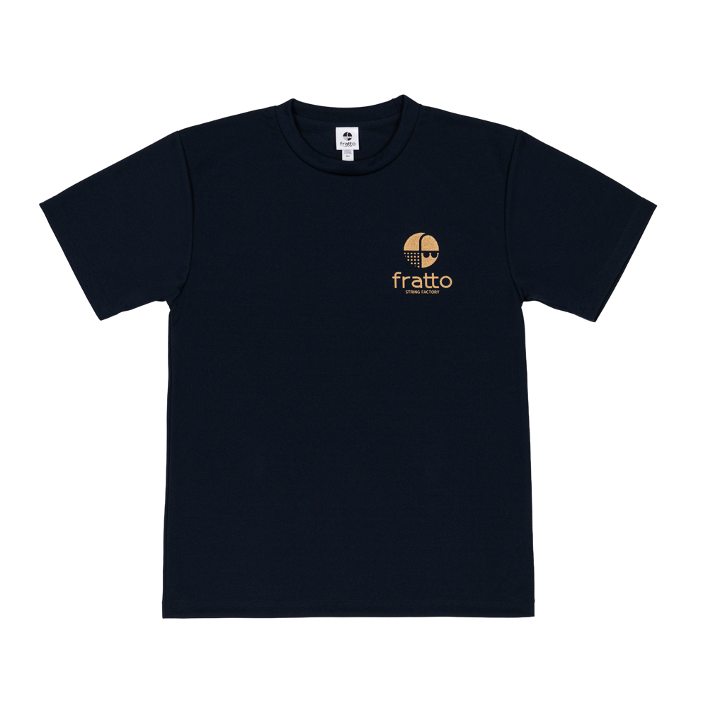 frattoオリジナル　　ワンポイントTシャツ ネイビーxゴールド