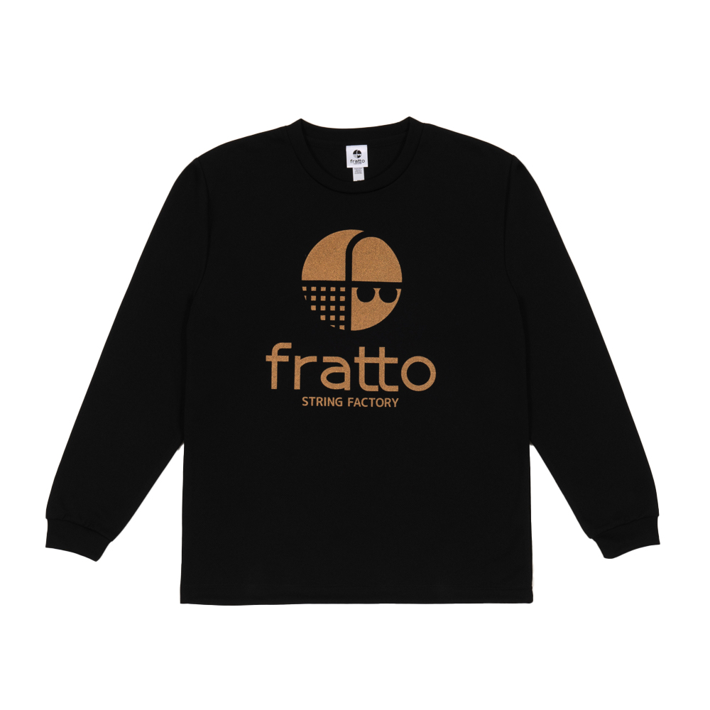 ＝ジュニア＝　frattoオリジナル　　ロングTシャツ　　　マーク　　　　　　　ブラックｘゴールド