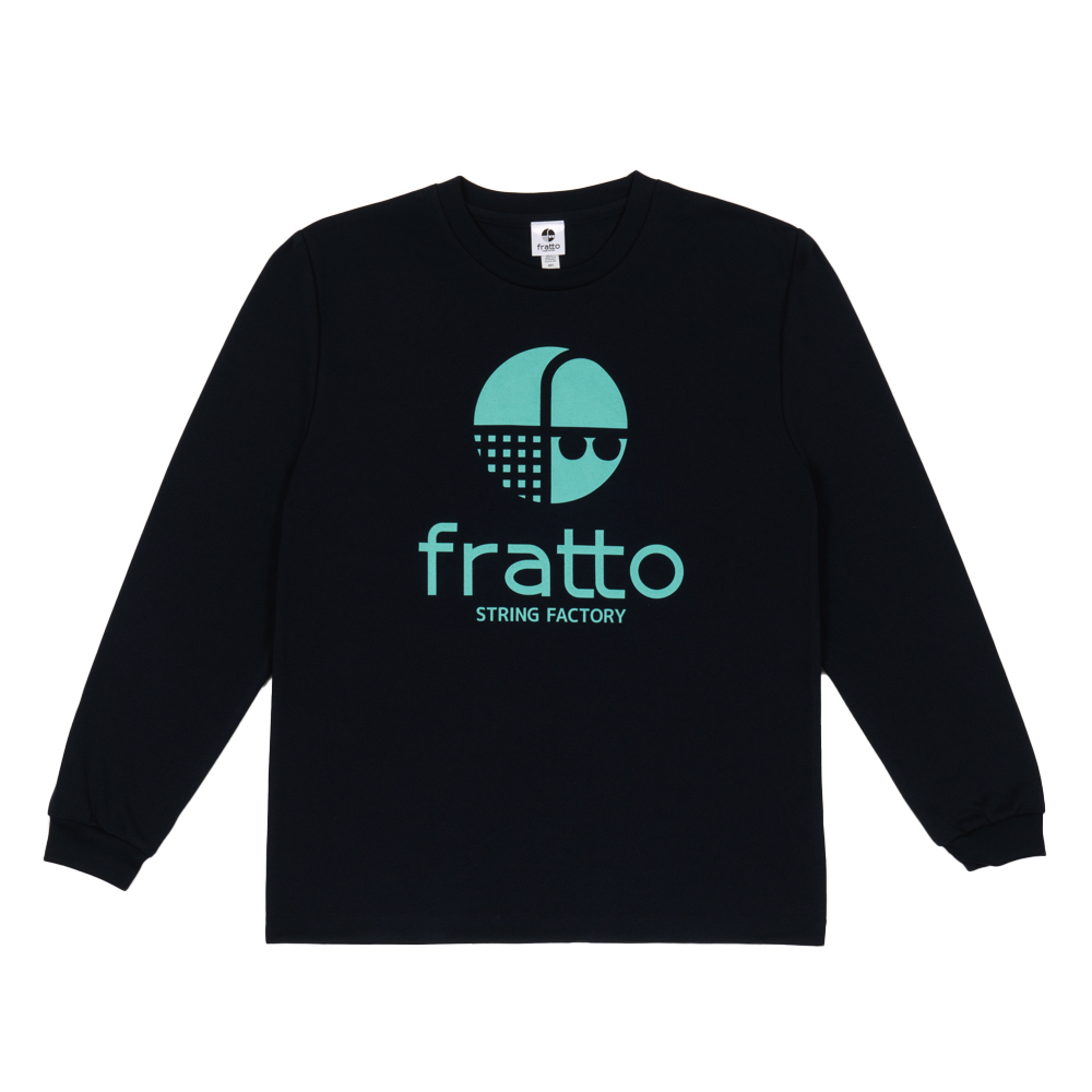＝ジュニア＝　frattoオリジナル　ロングTシャツ　マーク　ネイビーxエメラルド