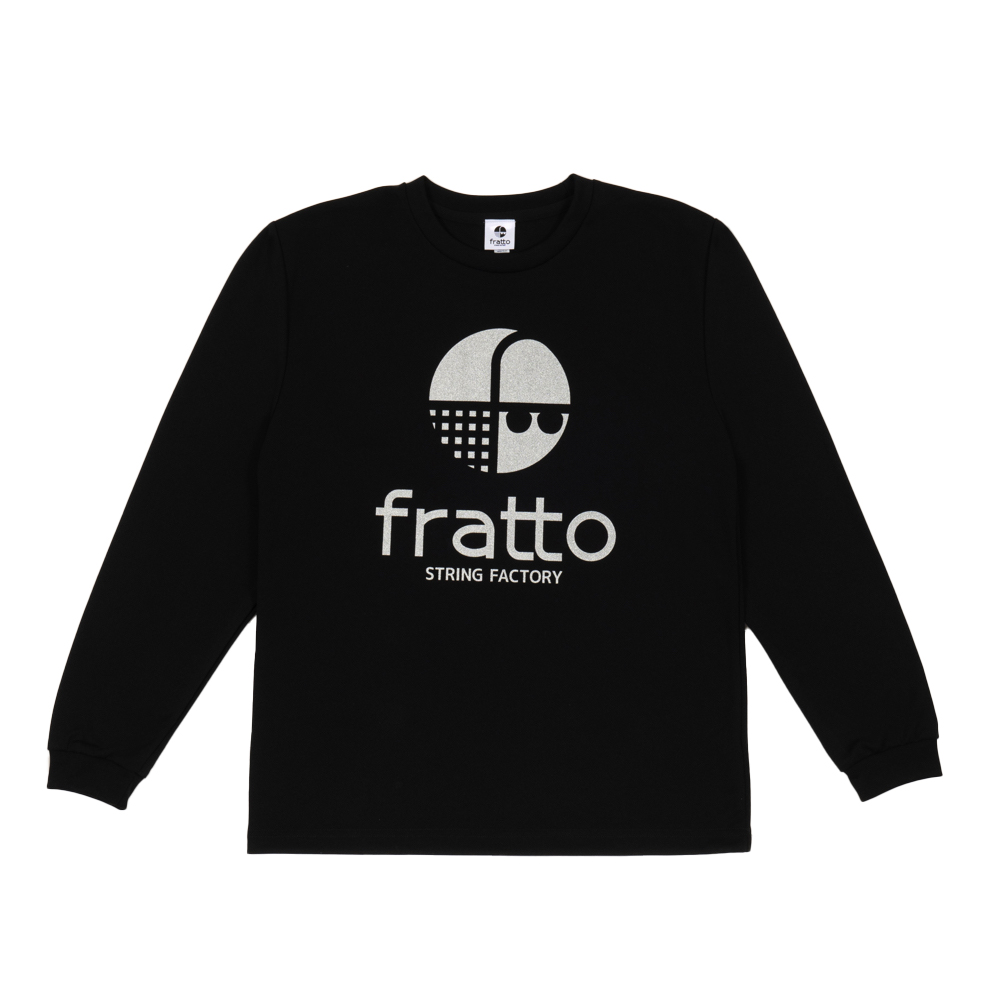 ＝ジュニア＝　frattoオリジナル　　ロングTシャツ　　　マーク　　　　　　　ブラックｘシルバー