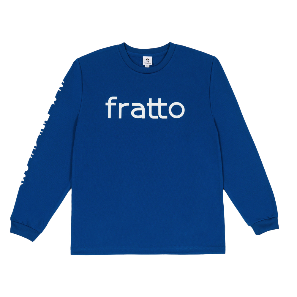 frattoオリジナル　　ロングTシャツ　　　ロゴ　　　　　　　　ロイヤルブルー　　　xホワイト