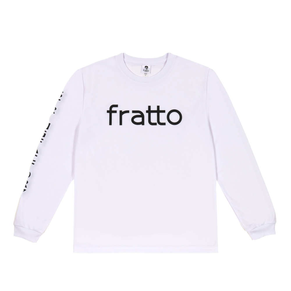 frattoオリジナル　　ロングTシャツ　　　ロゴ　　　　　　　　ホワイトxブラック
