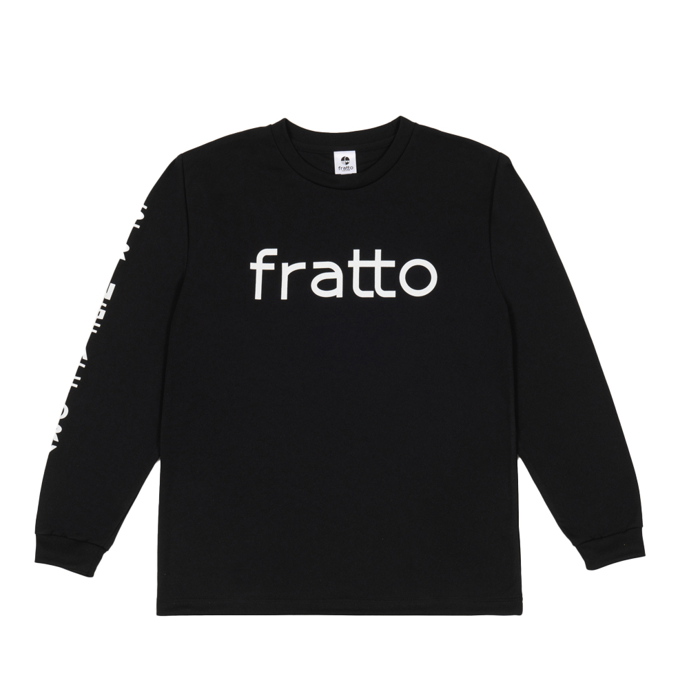 frattoオリジナル　　ロングTシャツ　　　ロゴ　　　　　　　　ブラックxホワイト