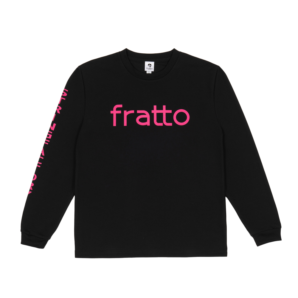 frattoオリジナル　　ロングTシャツ　　　ロゴ　　　　　　　　ブラックxピンク