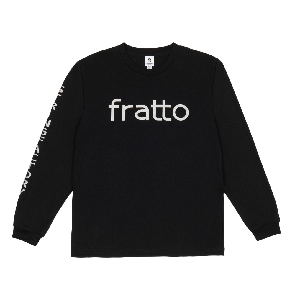 frattoオリジナル　ロングTシャツ　ロゴ　ブラックｘシルバー