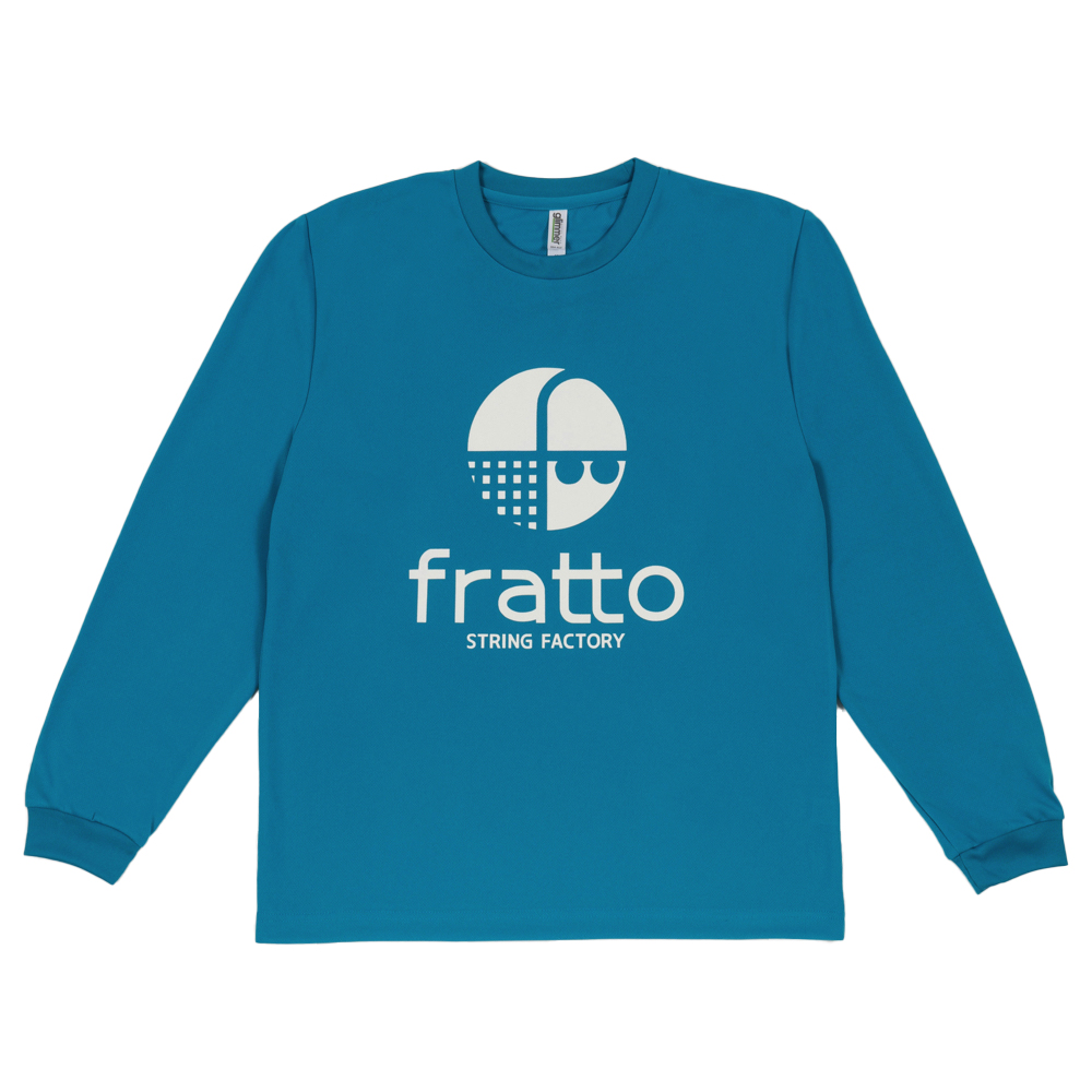 frattoオリジナル　　ロングTシャツ　　　マーク　　ターコイズxホワイト