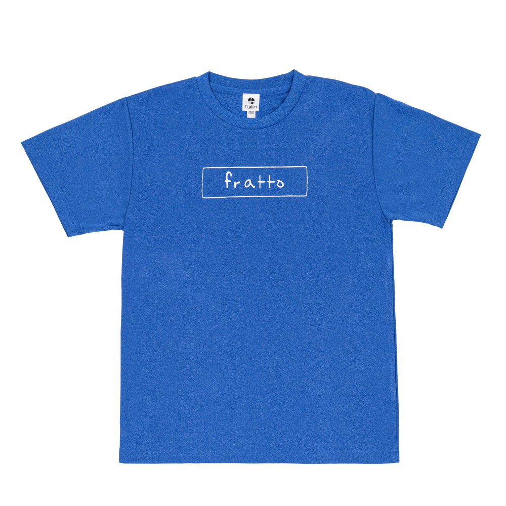 frattoオリジナル　シンプルロゴ　Ｔシャツ　ブルー杢