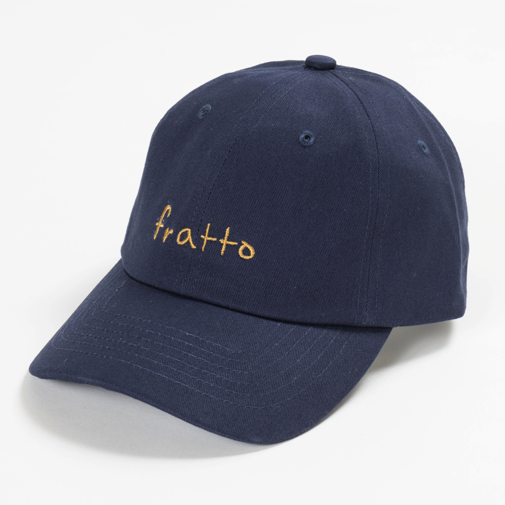 frattoオリジナル　　シンプル刺繍キャップ　ネイビー