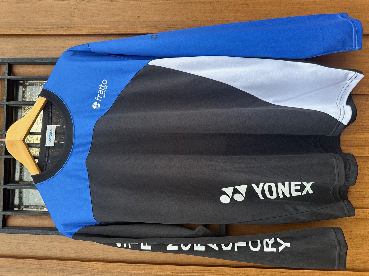 YONEX　x　fratto　ユニロングスリーブＴシャツ　Ｙ0Ｓ23037　ブラック×ブルー