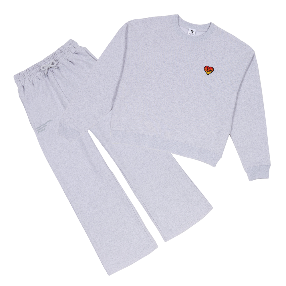 frattoオリジナル　ハート　スウェットセットアップ　アッシュグレー