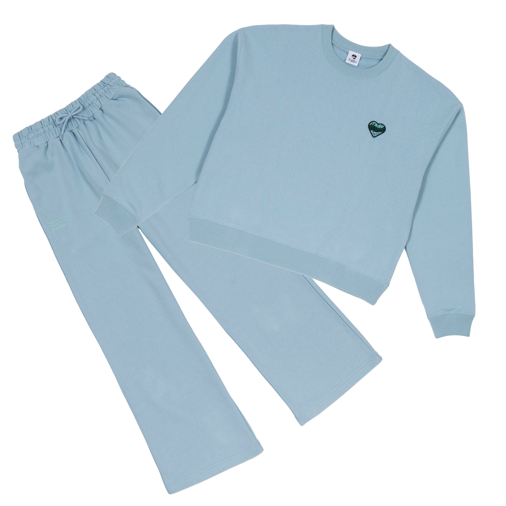 frattoオリジナル　ハート　スウェットセットアップ　サックス