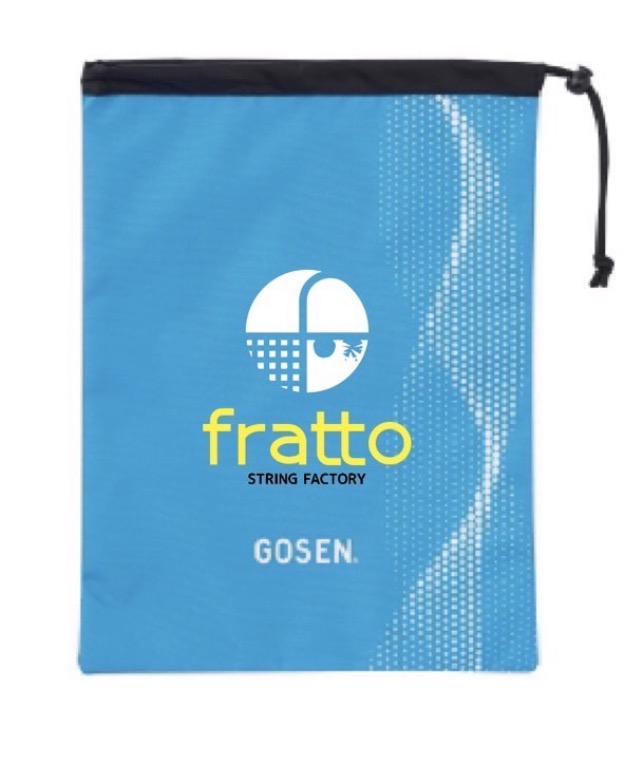 GOSEN　frattoロゴ入り　シューズケース　サックスｘホワイト　※数量限定