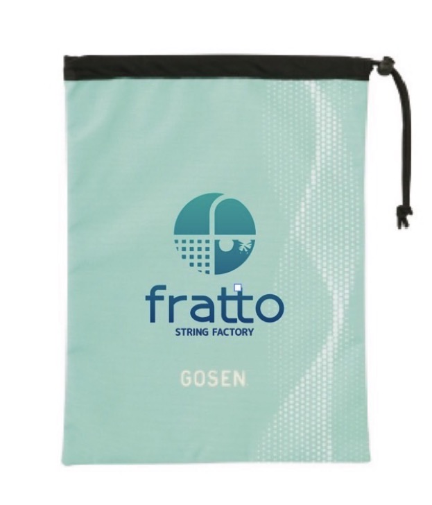 GOSEN　frattoロゴ入り　シューズケース　エメラルドｘブルー　※数量限定