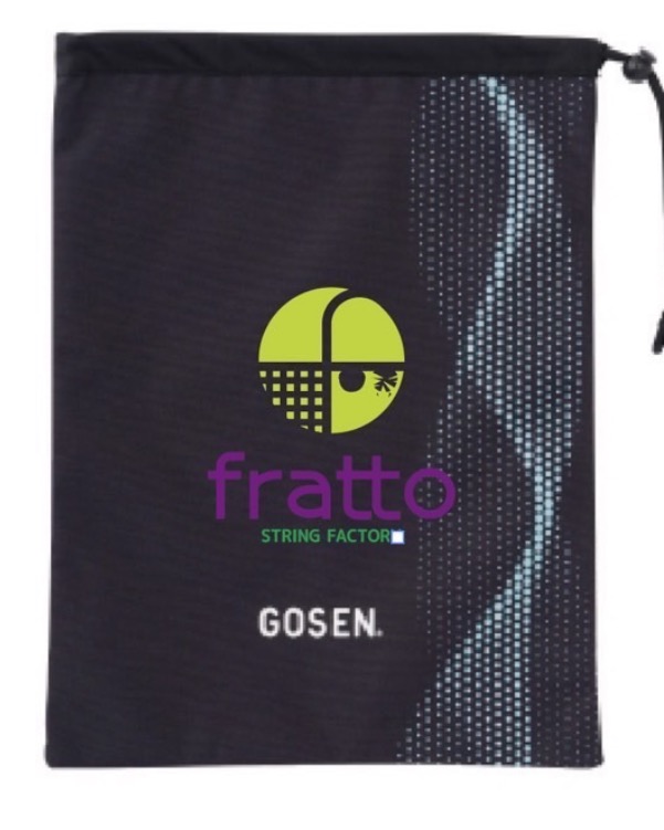 GOSEN　frattoロゴ入り　シューズケース　ブラックｘイエロー　※数量限定